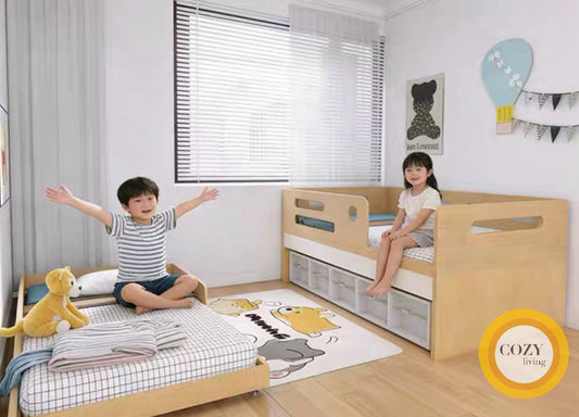 𝐇𝐘𝐆𝐆𝐄 子母抽拉雙層床【實木】