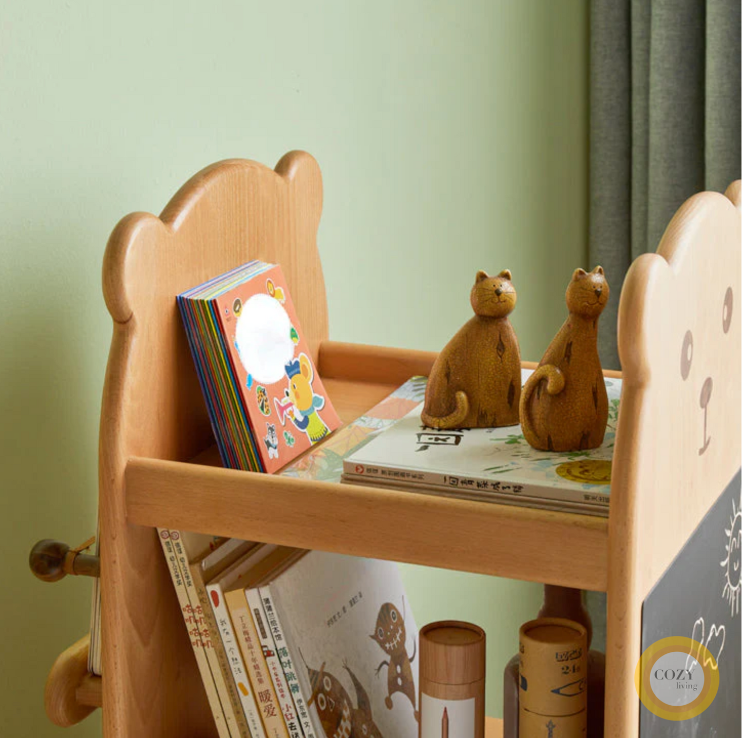 Holthaus multifunctional rotating children's bookshelf