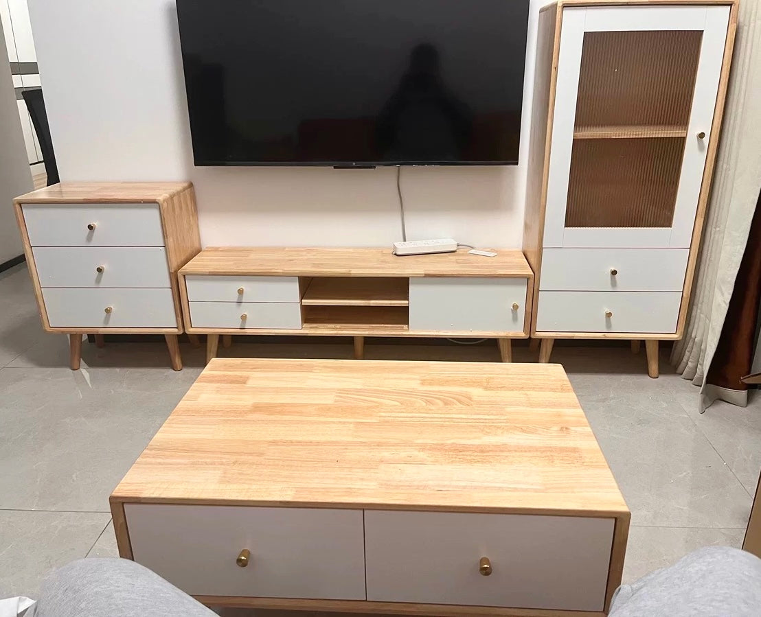 ๐๐๐๐ Nordic oak solid wood TV cabinet ๐ญ๐ฏ ๐๐๐๐ข๐ง๐๐ญ