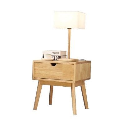 W23 solid wood bedside table