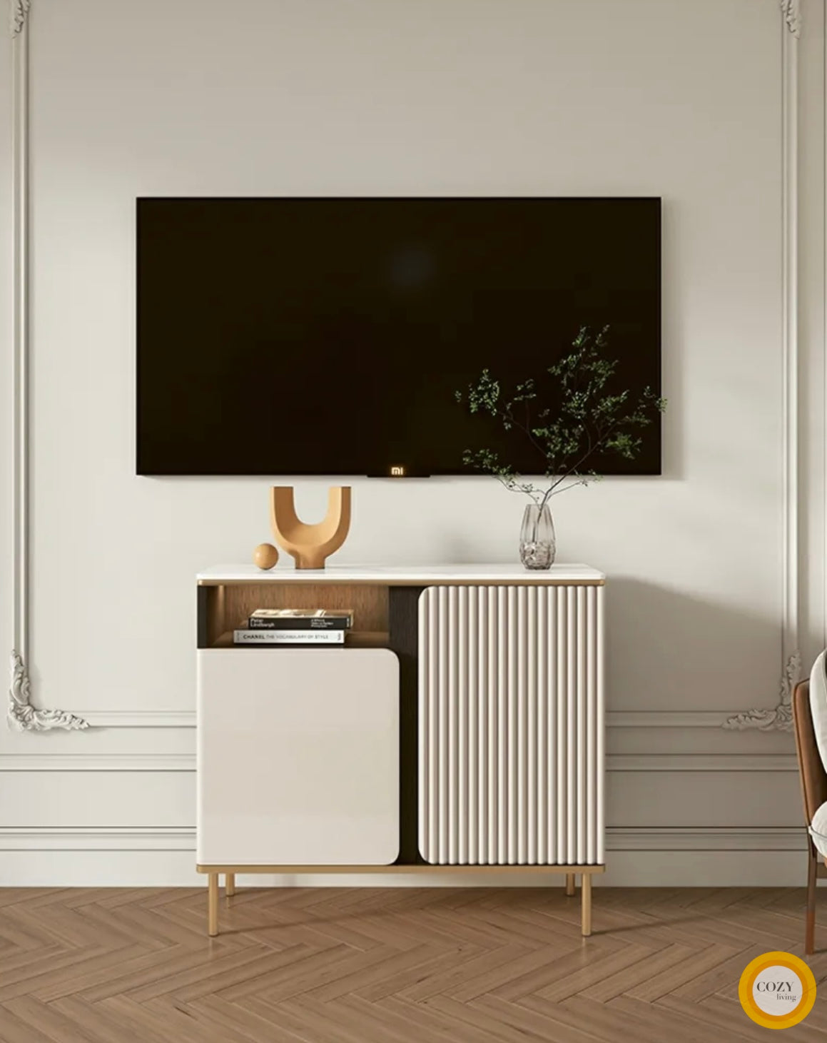 ๐๐๐๐ Nordic pure white floor-standing solid wood TV cabinet ๐ญ๐ฏ ๐๐๐๐ข๐ง๐๐ญ