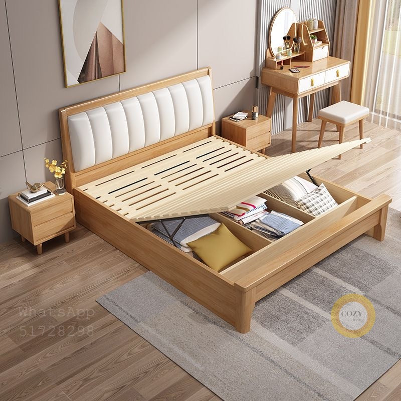 2112 solid wood bed