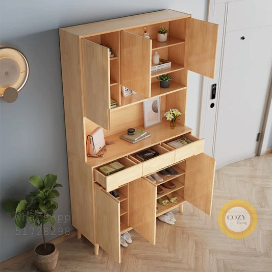 YF-2908 solid wood shoe cabinet