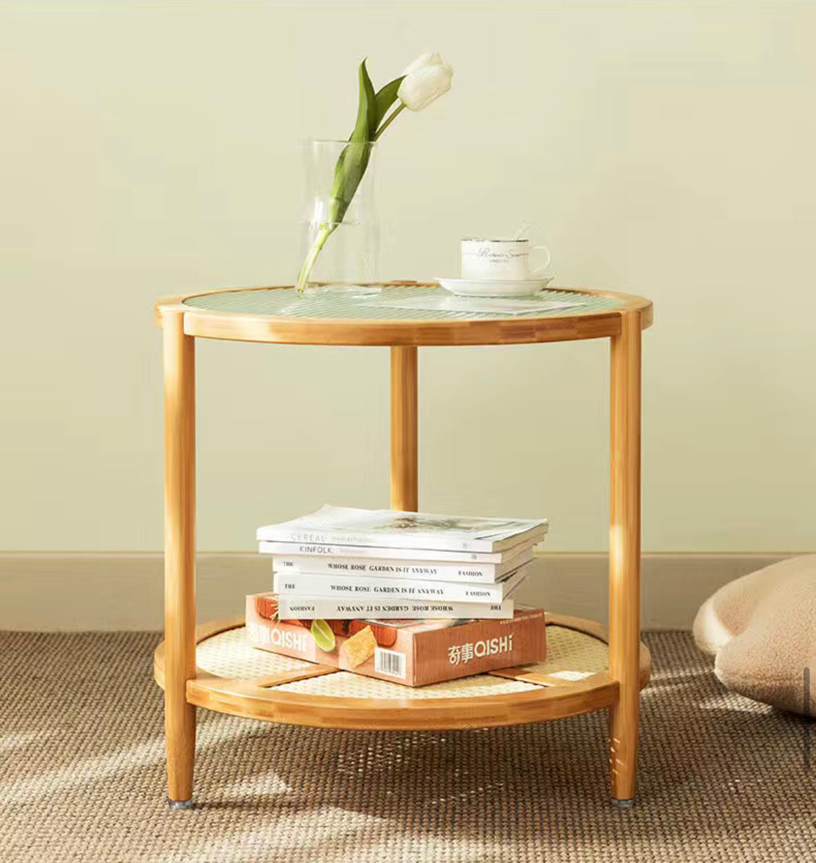 rattan coffee table