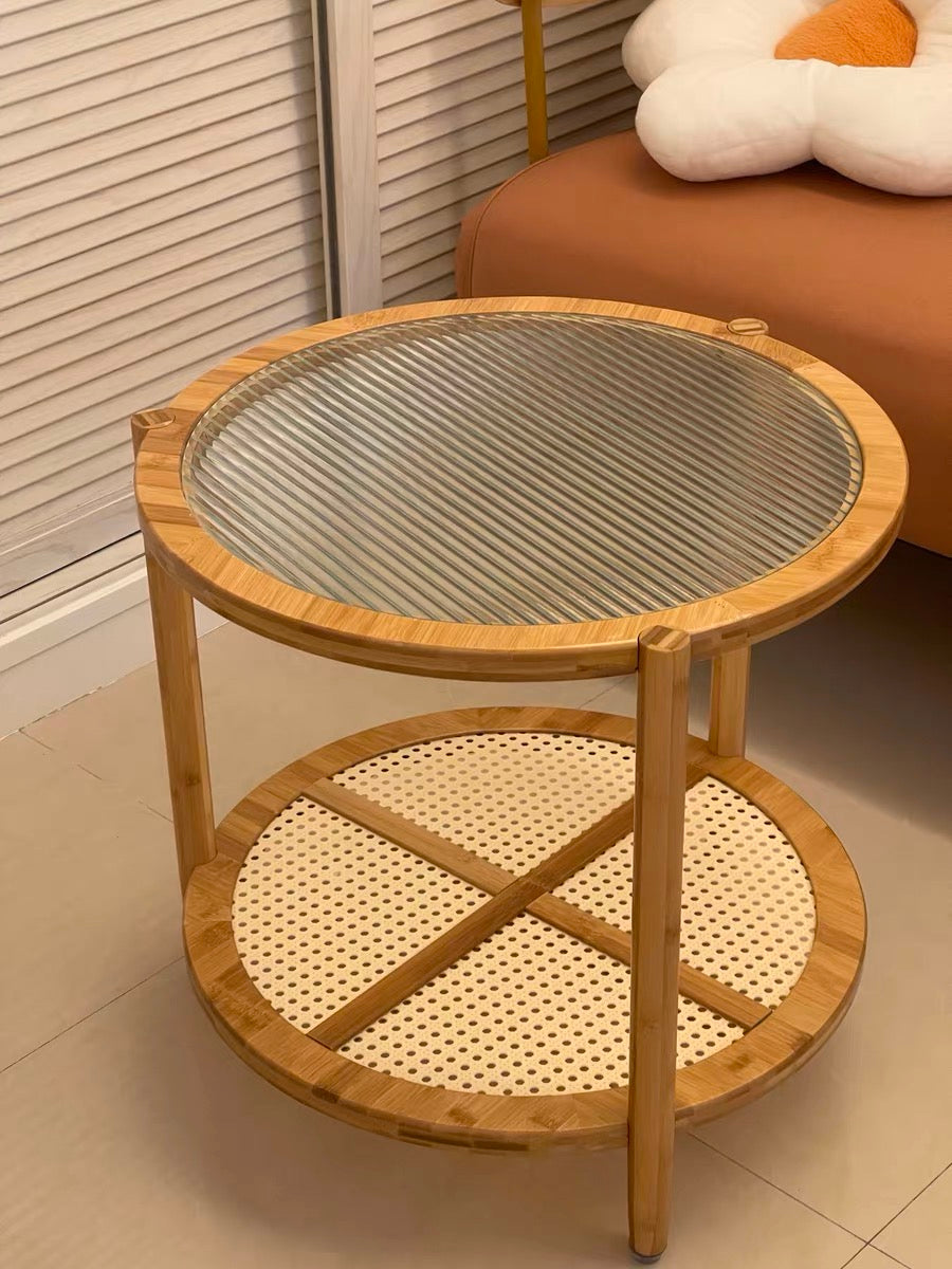 rattan coffee table