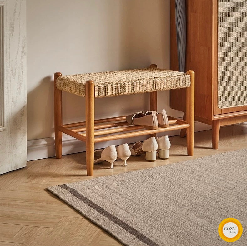 Pine shoe cabinet