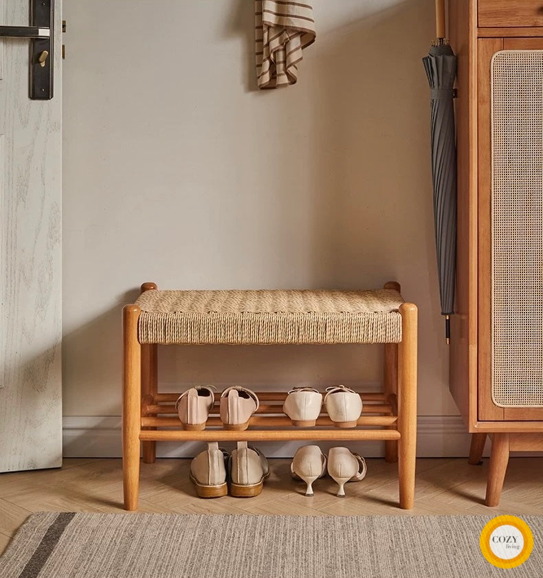 Pine shoe cabinet