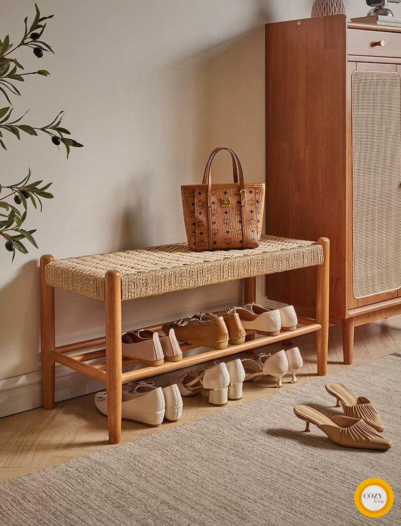 Pine shoe cabinet