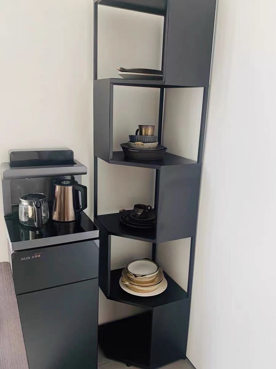 Industrial style corner shelf