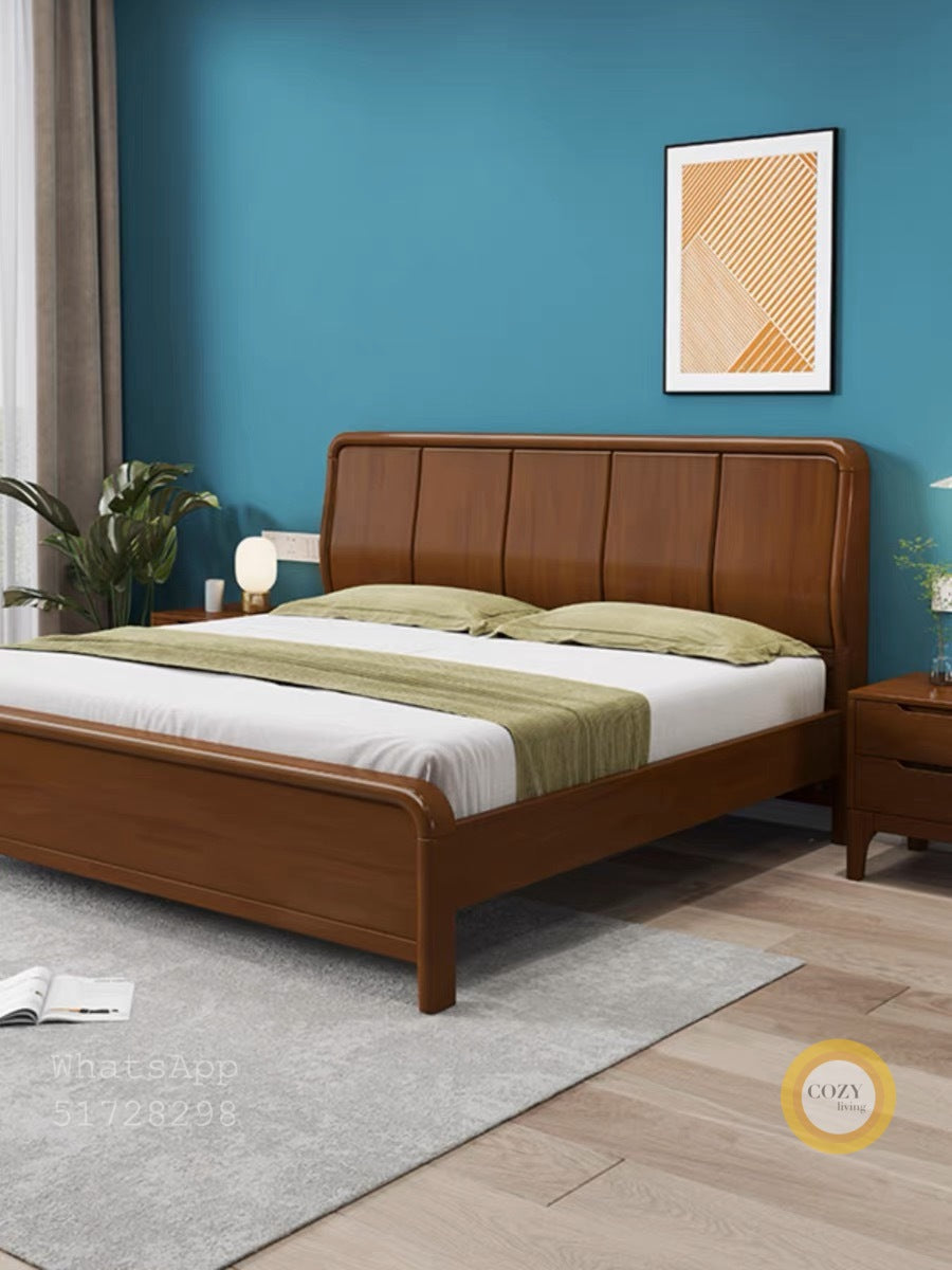 816 solid wood bed
