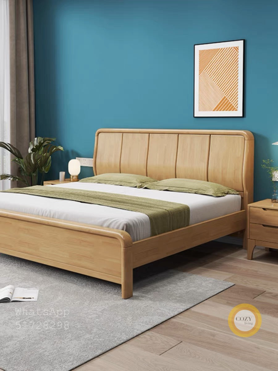 816 solid wood bed
