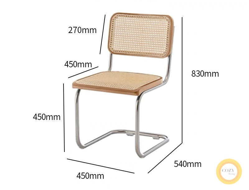 Iron frame rattan chair