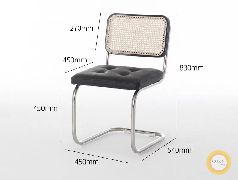 Iron frame rattan chair