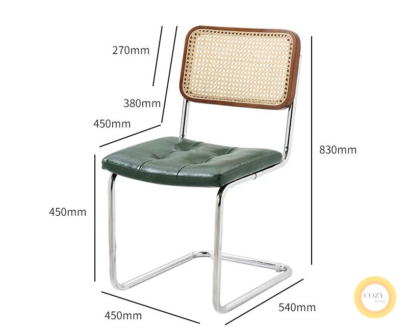 Iron frame rattan chair