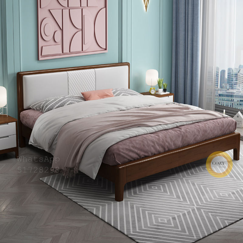 W995 solid wood bed