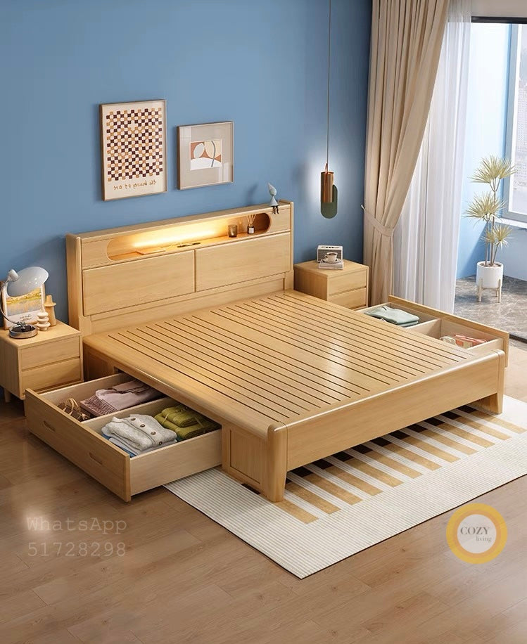 990 solid wood bed