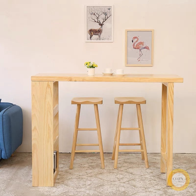 solid wood bar