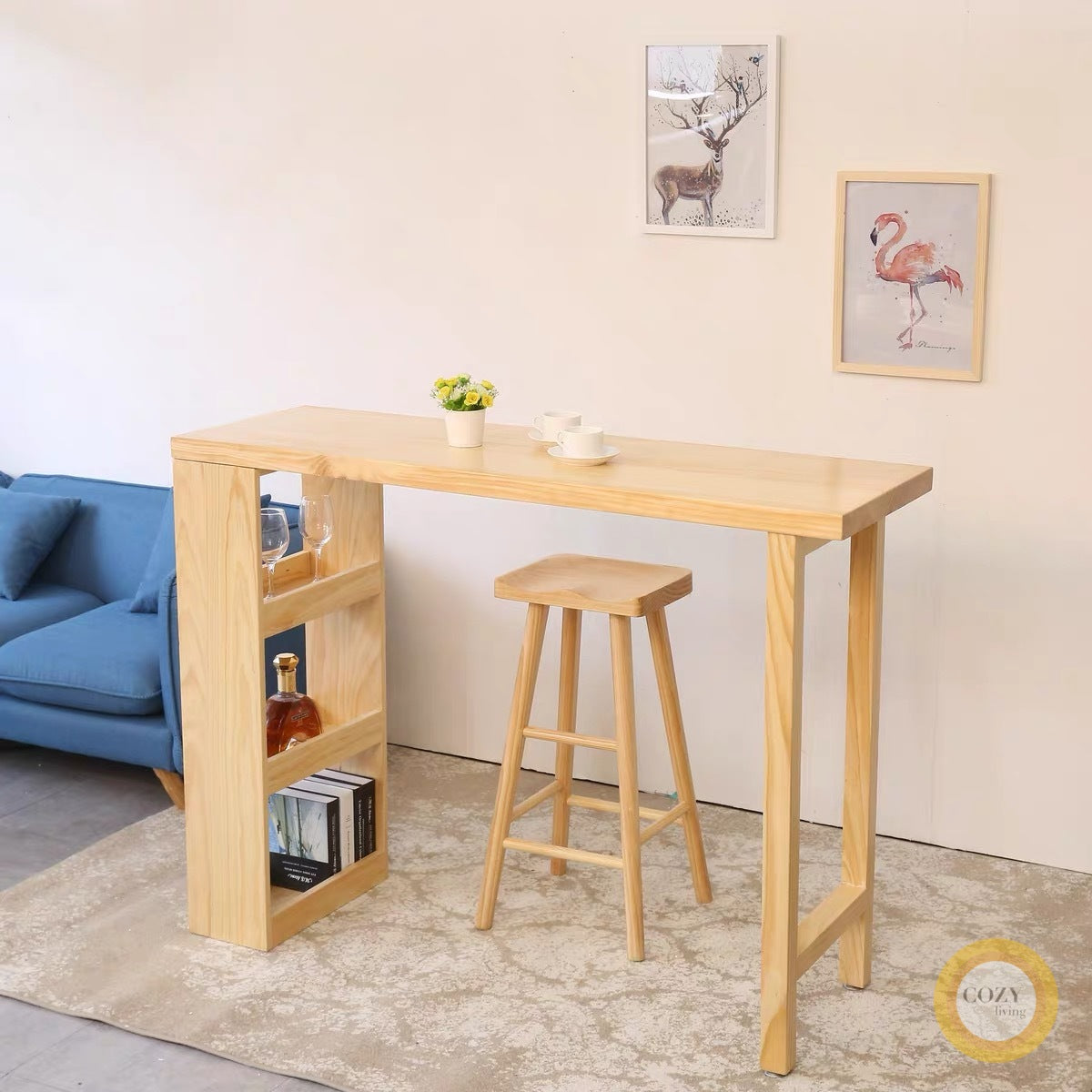solid wood bar