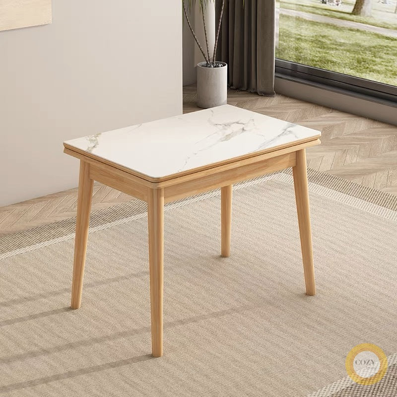 Solid wood folding dining table 2