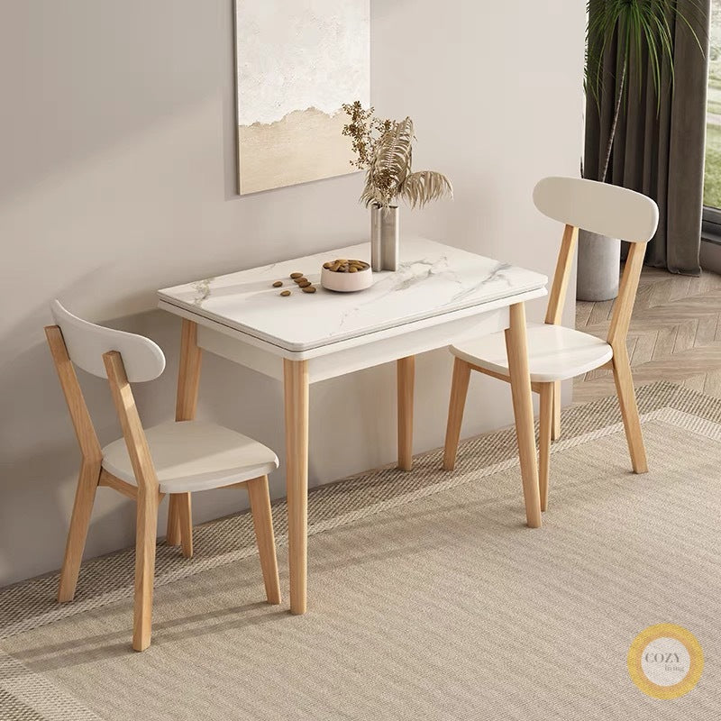 Solid wood folding dining table 2