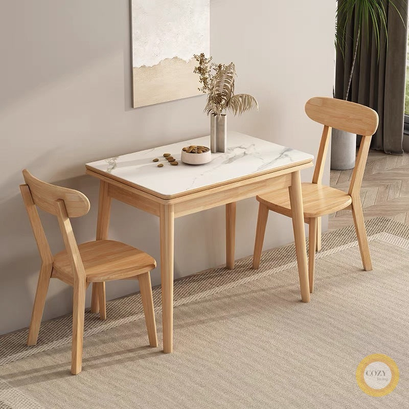 Solid wood folding dining table 2