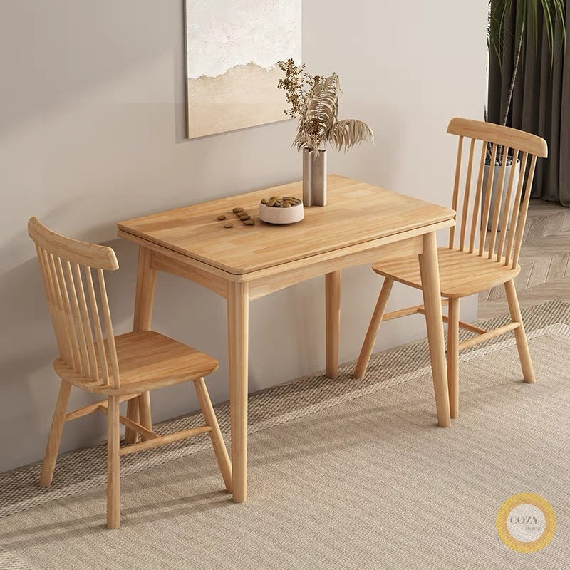Solid wood folding dining table 2