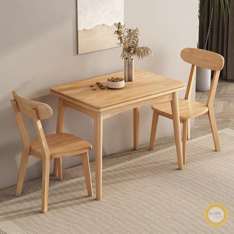 Solid wood folding dining table 2
