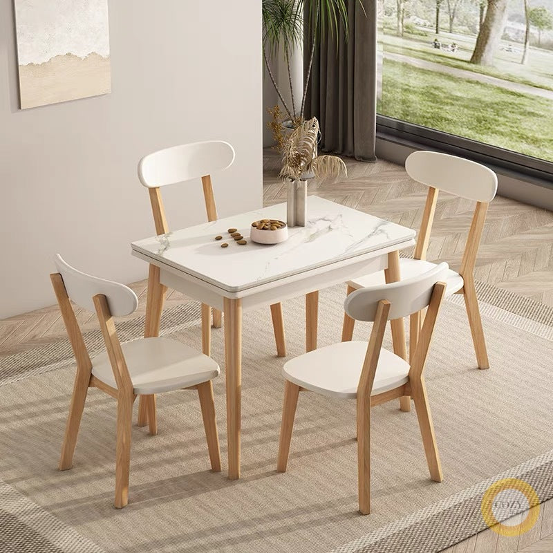 Solid wood folding dining table 2