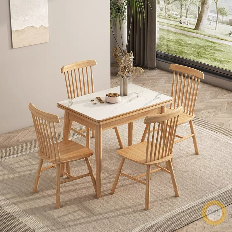 Solid wood folding dining table 2