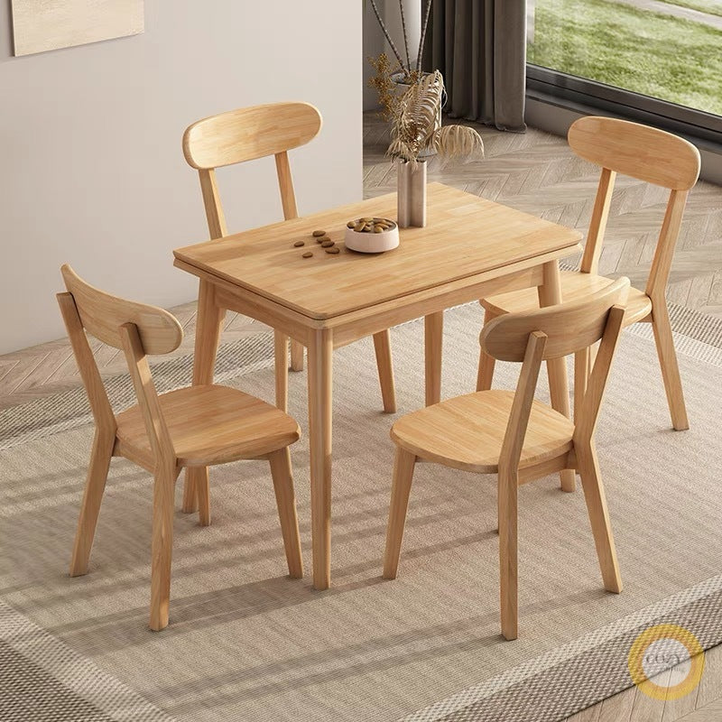 Solid wood folding dining table 2