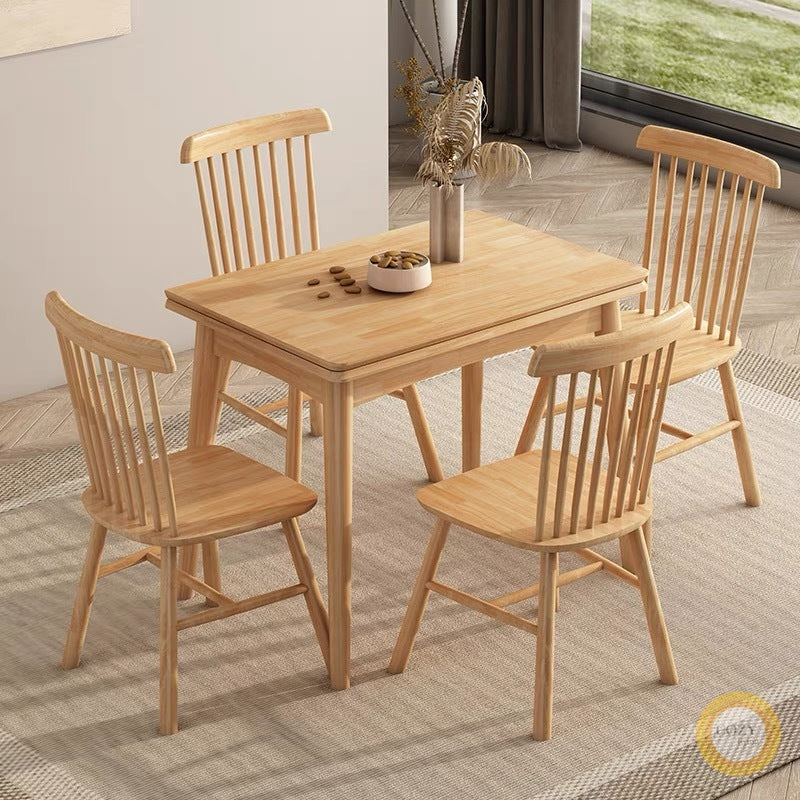 Solid wood folding dining table 2