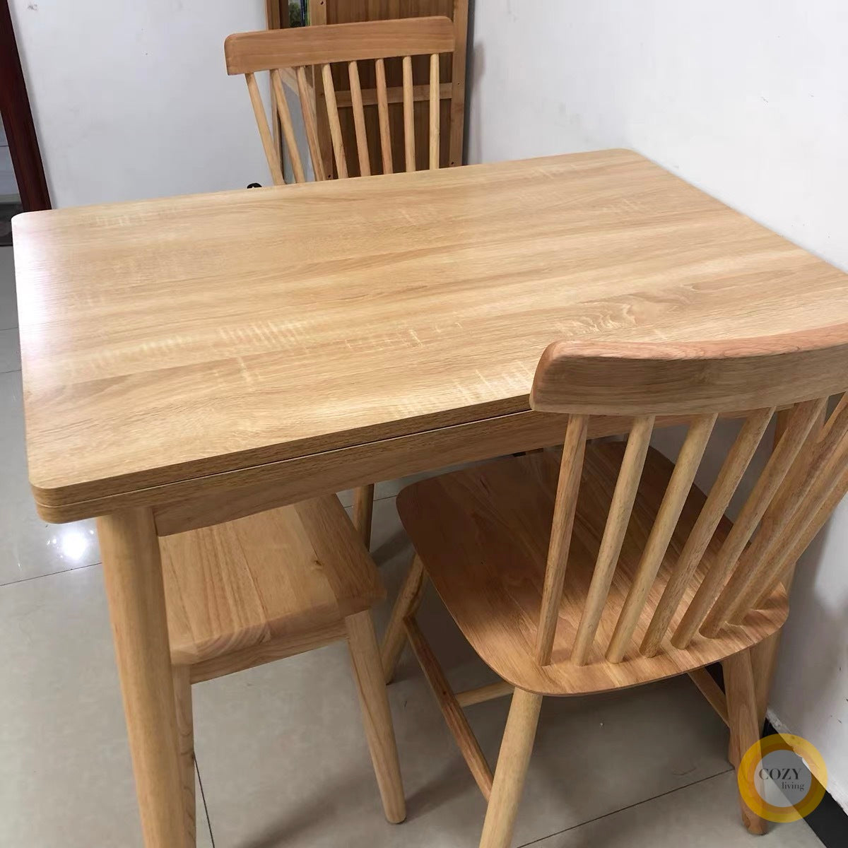 Solid wood folding dining table 2