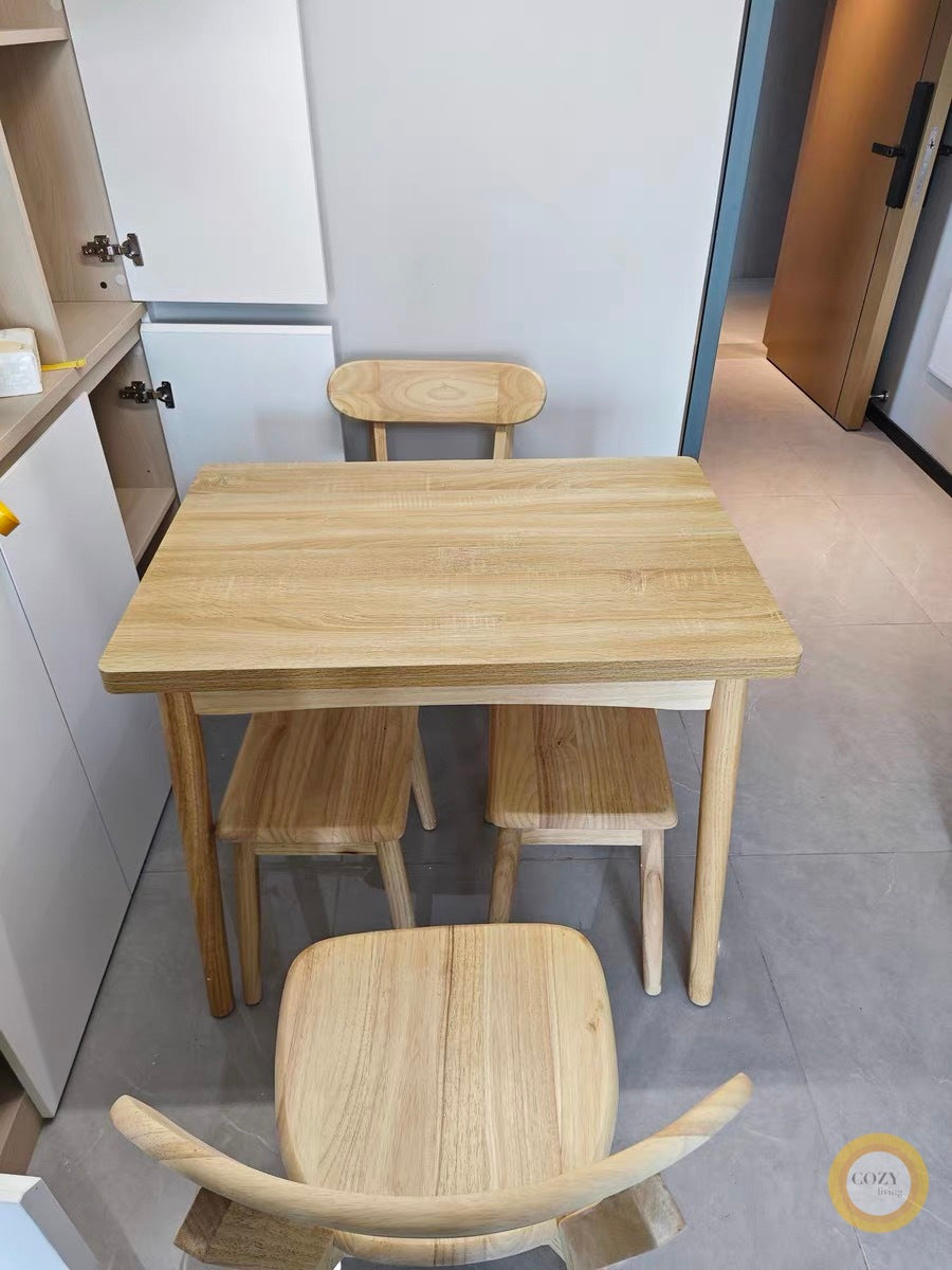 Solid wood folding dining table 2