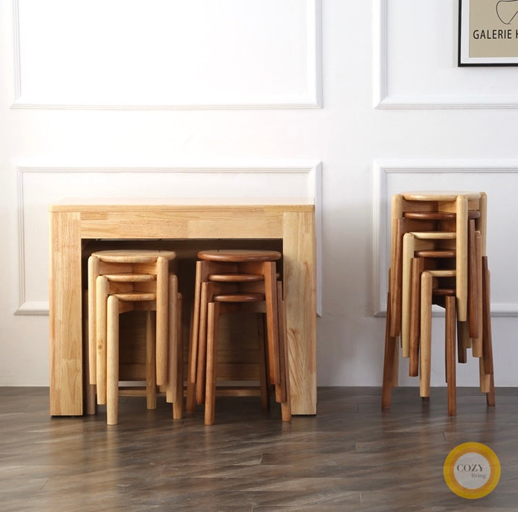 Solid wood folding dining table 6