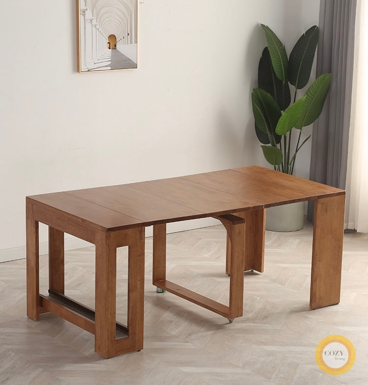 Solid wood folding dining table 6