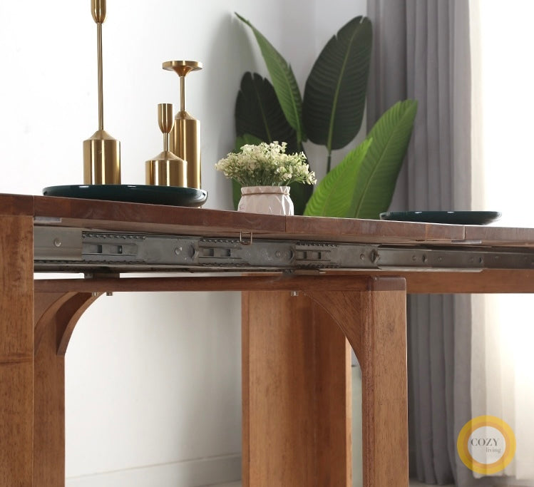 Solid wood folding dining table 6
