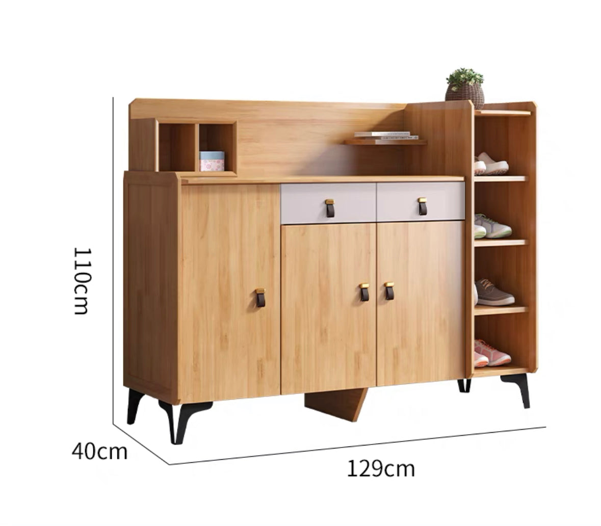 2195 solid wood shoe cabinet