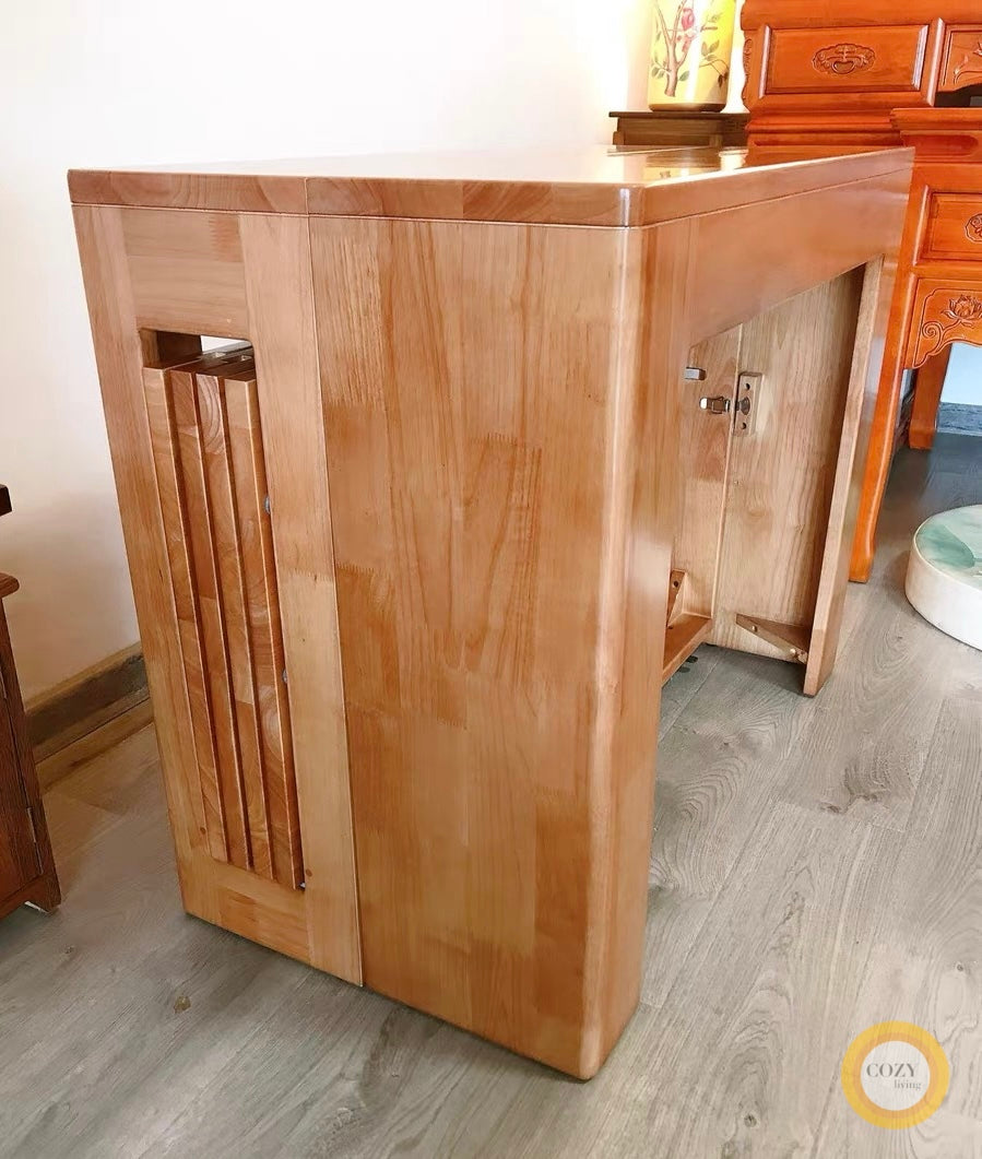 Solid wood folding dining table 6
