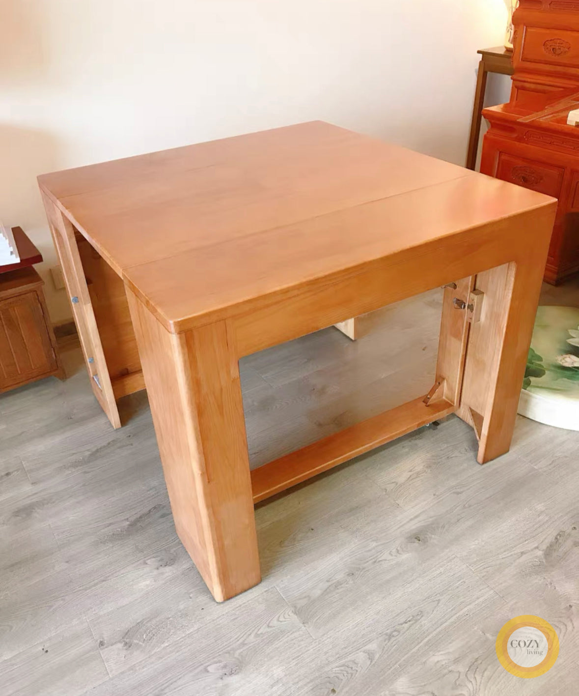 Solid wood folding dining table 6