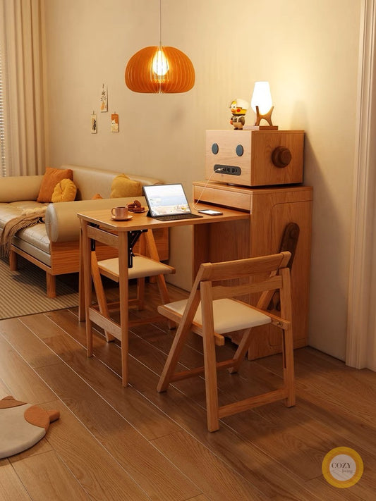 Habib robot solid wood folding dining table