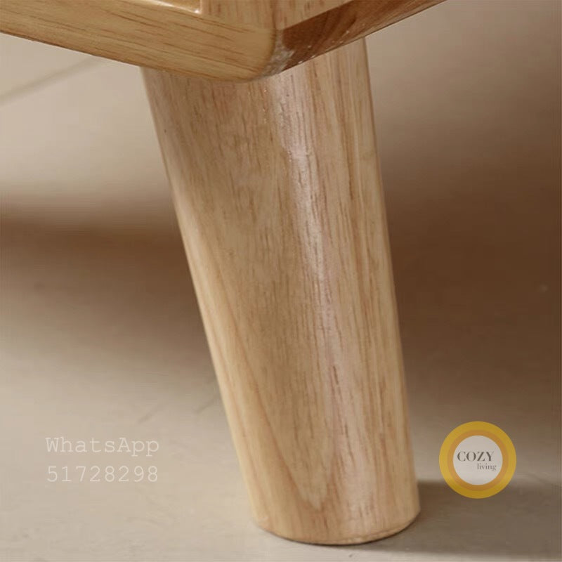W26 solid wood bedside table
