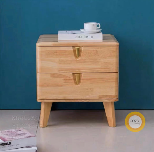 828 solid wood bedside table
