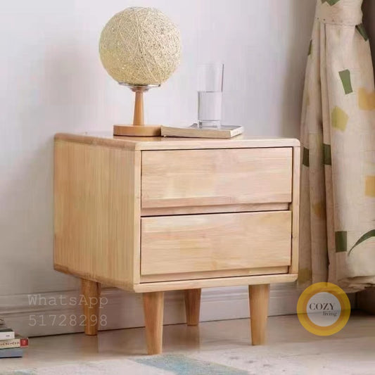W22 solid wood bedside table