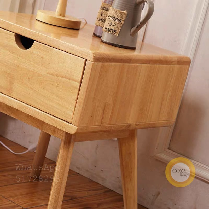 W23 solid wood bedside table