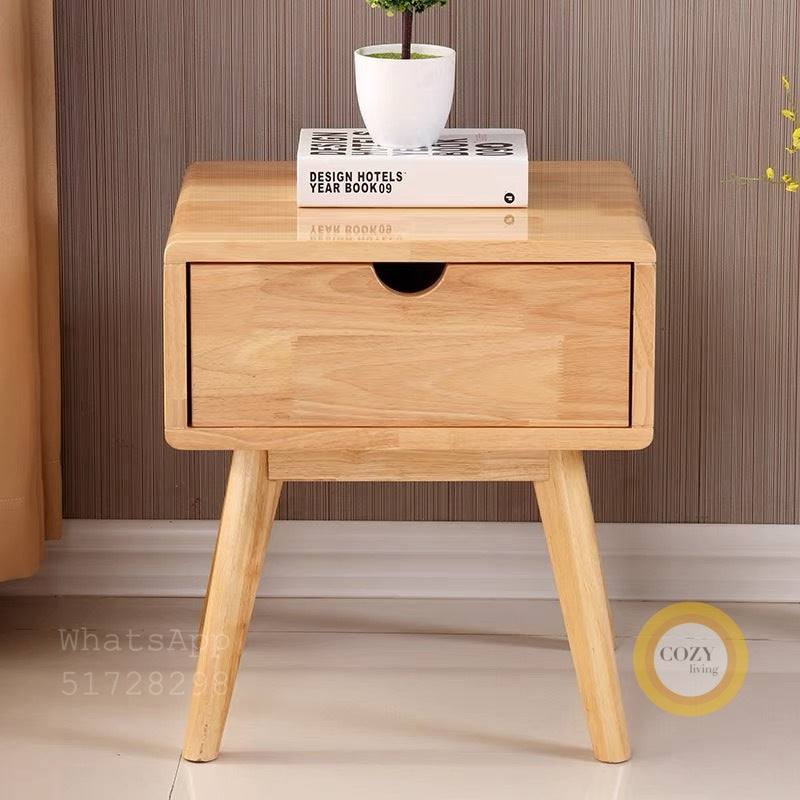 W23 solid wood bedside table