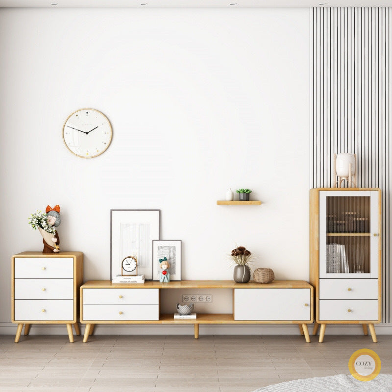 ๐๐๐๐ Nordic oak solid wood TV cabinet ๐ญ๐ฏ ๐๐๐๐ข๐ง๐๐ญ