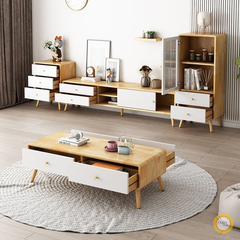 ๐๐๐๐ Nordic oak solid wood TV cabinet ๐ญ๐ฏ ๐๐๐๐ข๐ง๐๐ญ