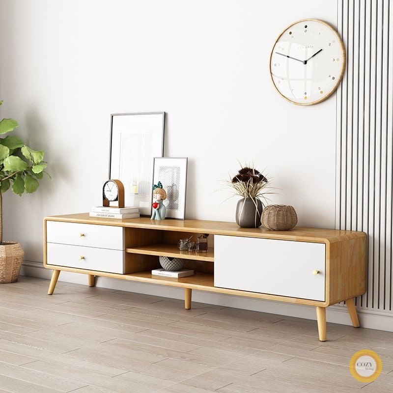 ๐๐๐๐ Nordic oak solid wood TV cabinet ๐ญ๐ฏ ๐๐๐๐ข๐ง๐๐ญ