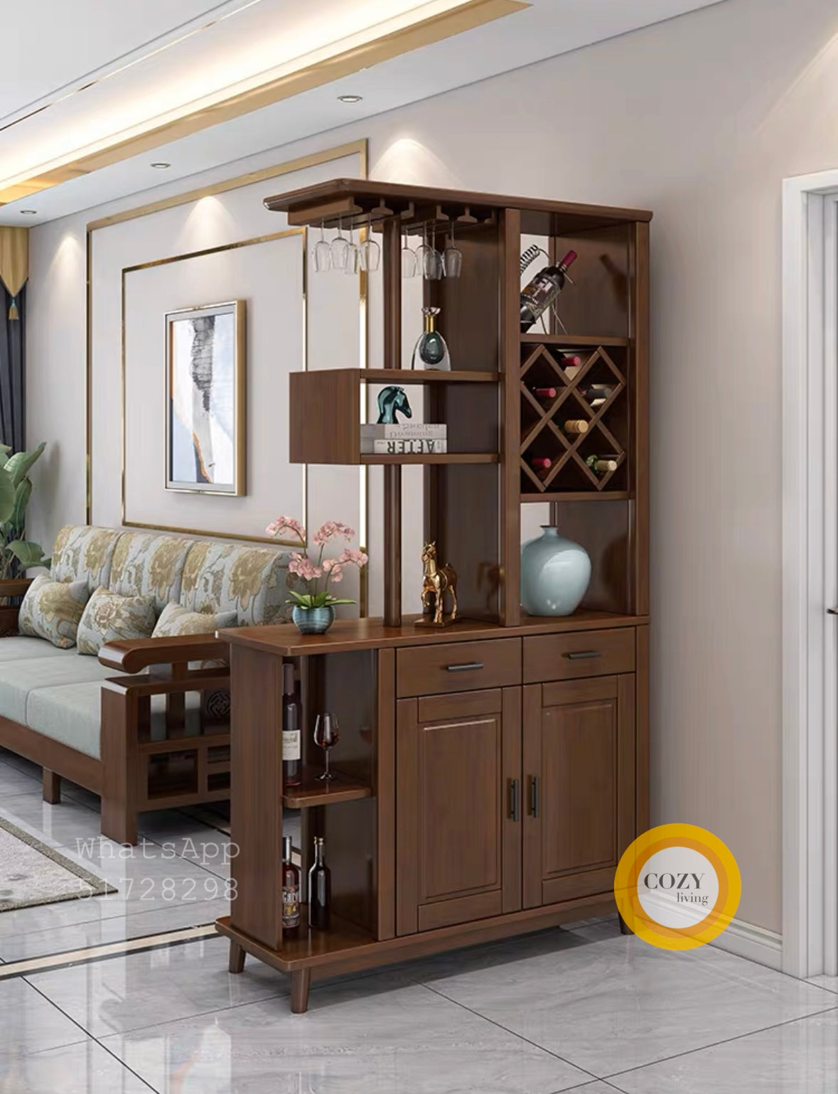 YF-325 solid wood hall cabinet