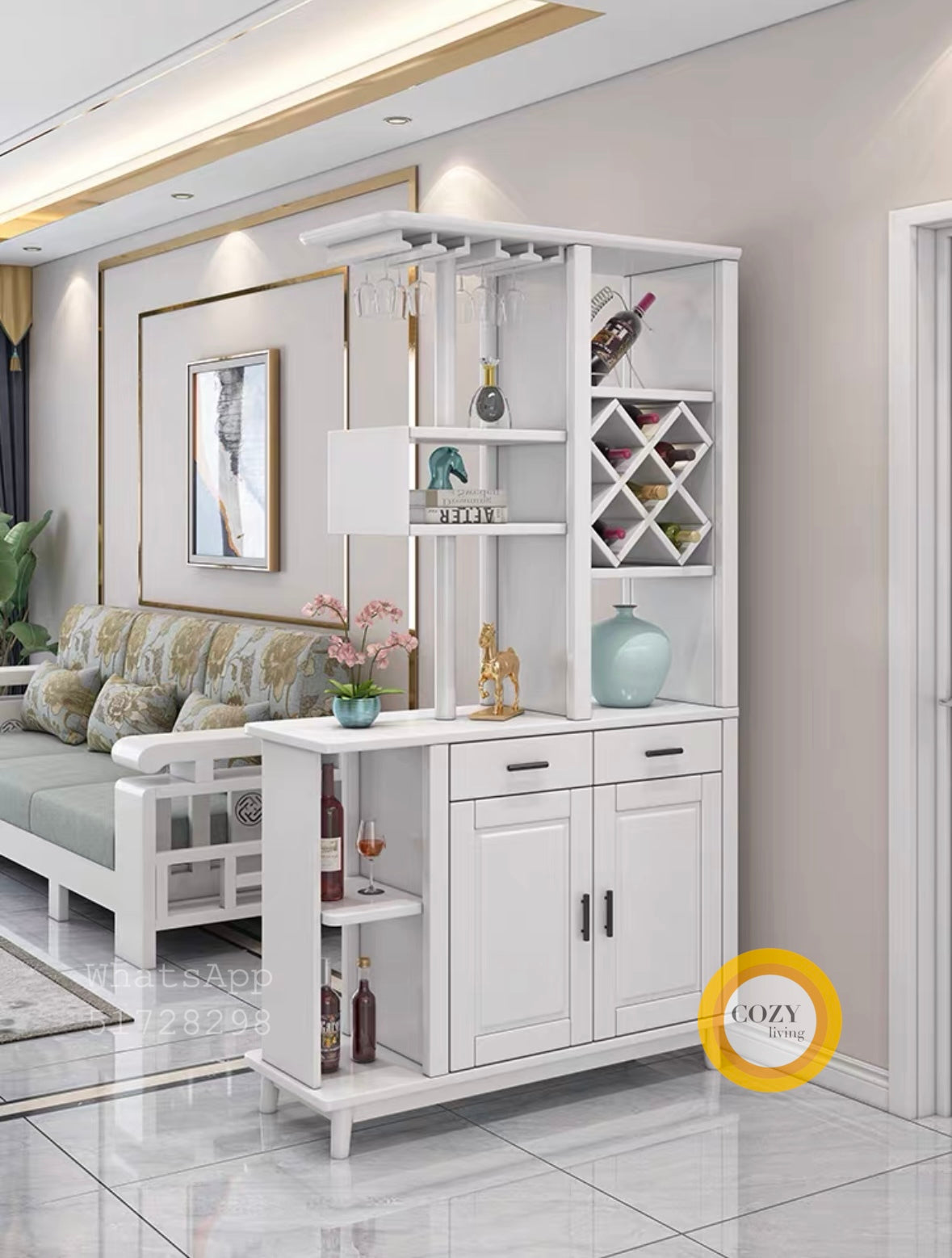 YF-325 solid wood hall cabinet